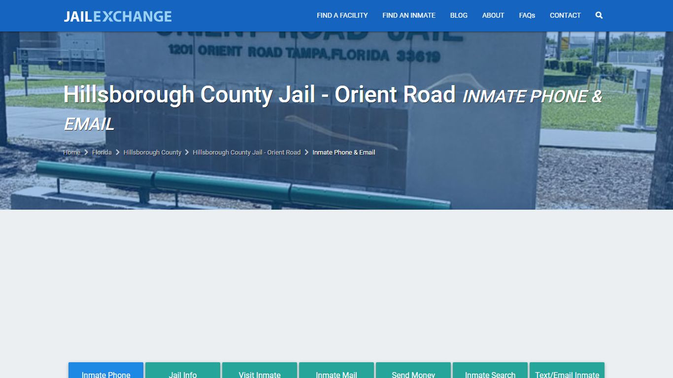 Hillsborough County Jail - Orient Road Inmate Phone & Email