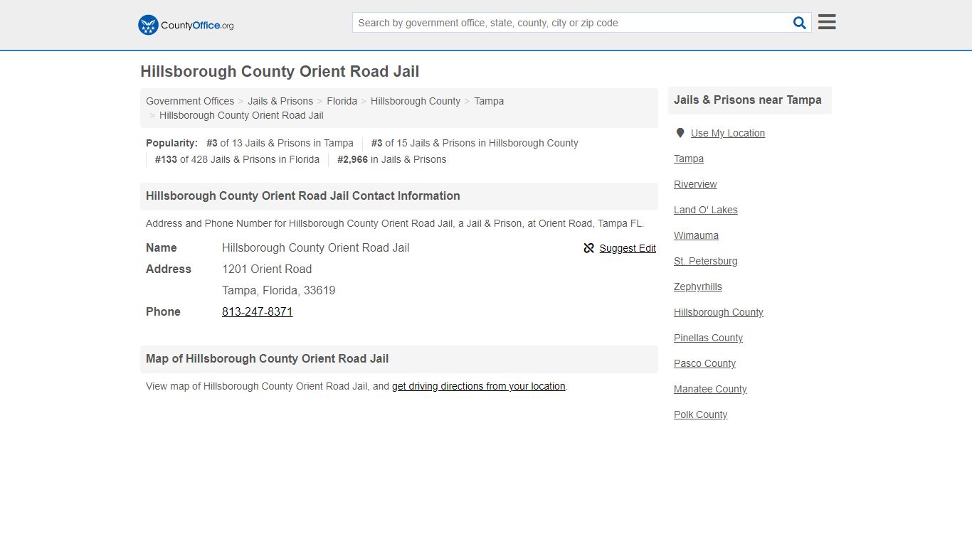 Hillsborough County Orient Road Jail